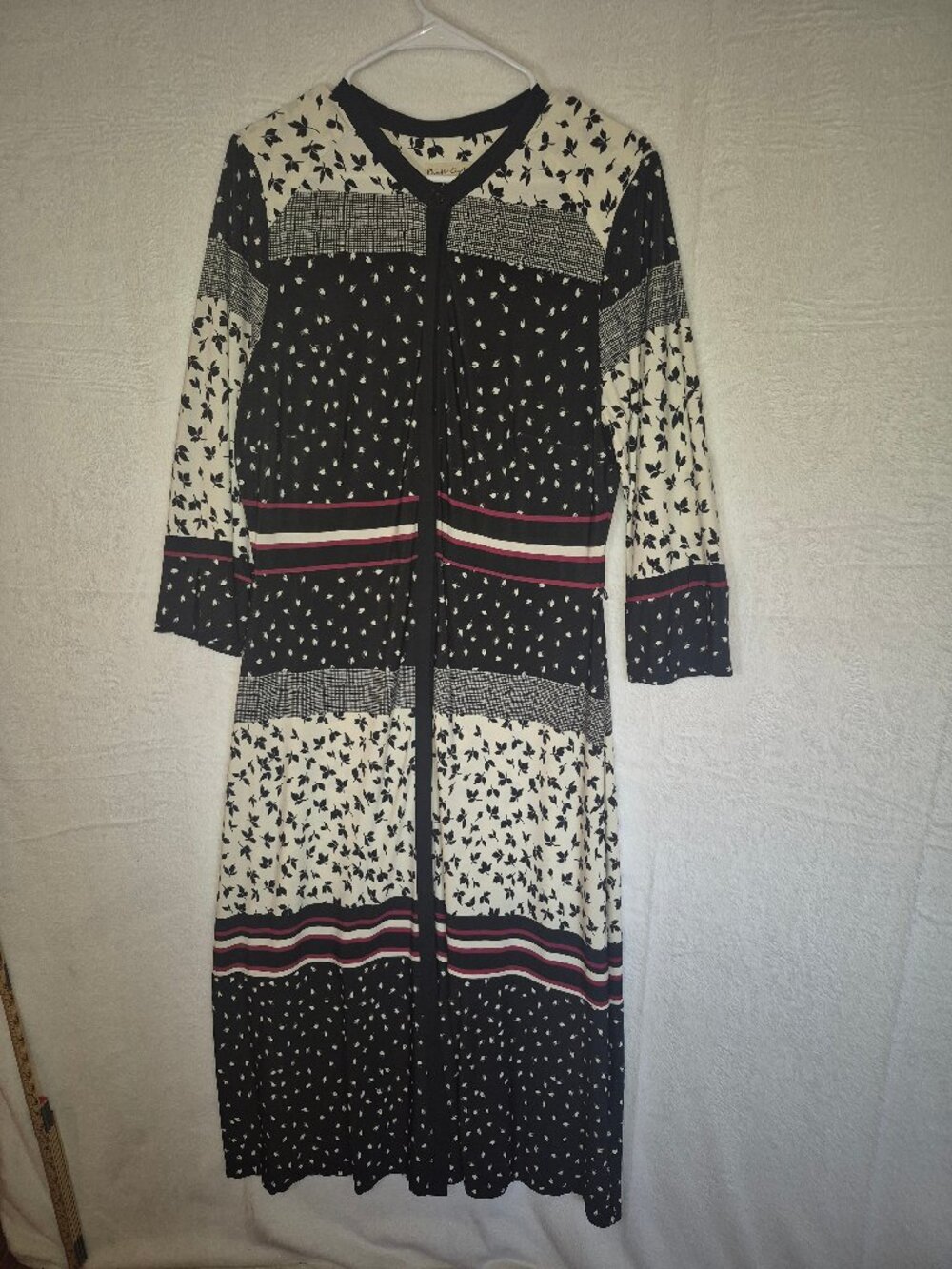 Phase Eight Patchwork Floral Maxi Dress Button Down Cottagecore US 12 UK 16 Boho